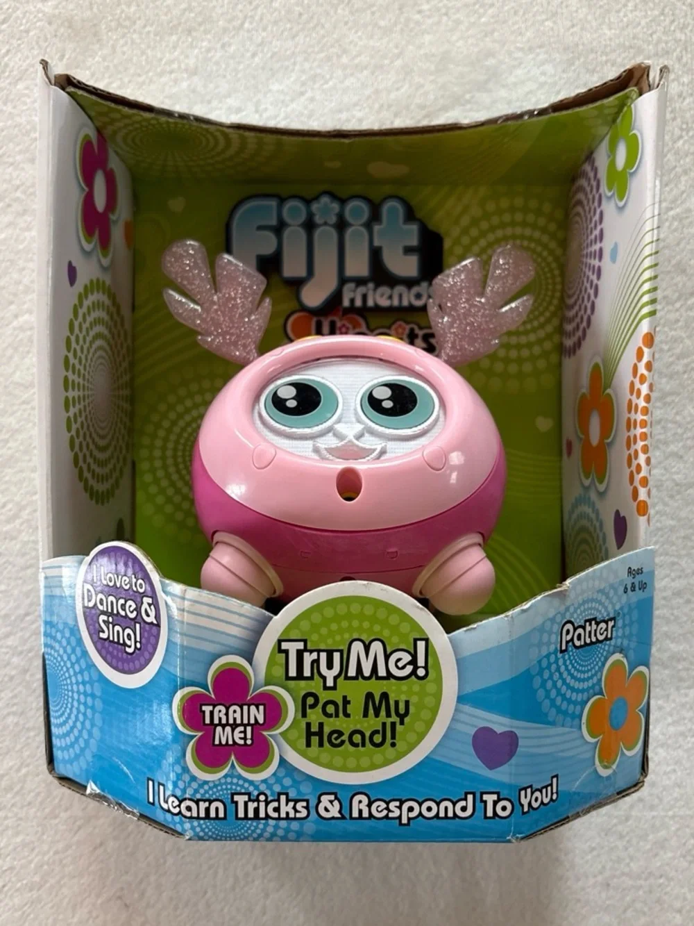 Y2K Vintage Fijit Friends Yippits Figure Pink Patter NWT
